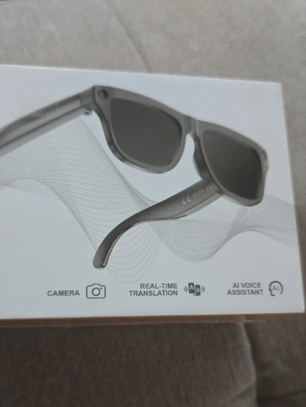 AI Glasses Smart Sunglasses with Dark Gray Lenses